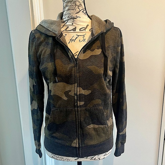 Victoria’s Secret Pink Camouflage Zip-Up Hooded Sweatshirt Jacket - Picture 15 of 15